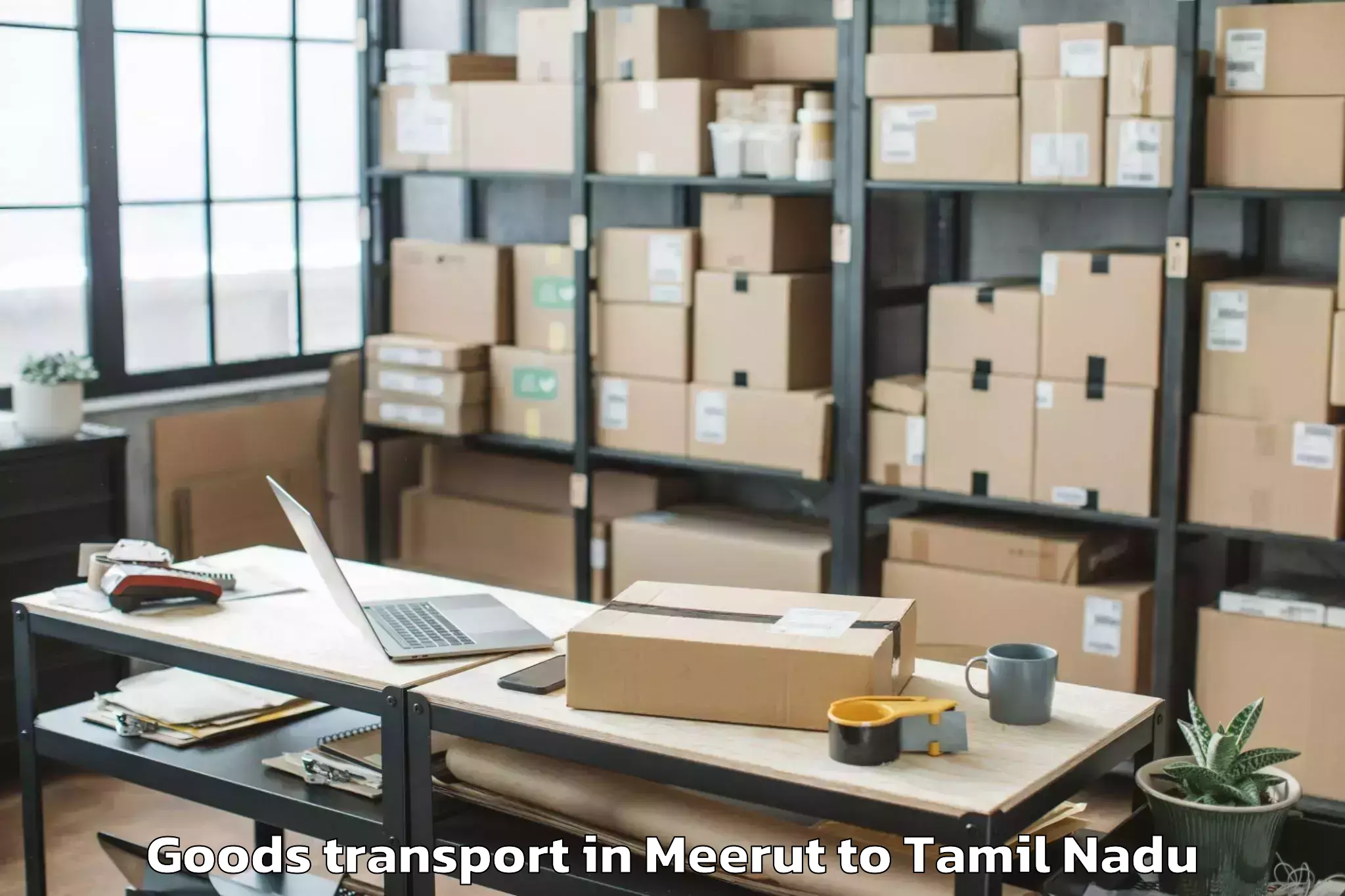 Comprehensive Meerut to Gold Souk Grand Mall Chennai Goods Transport